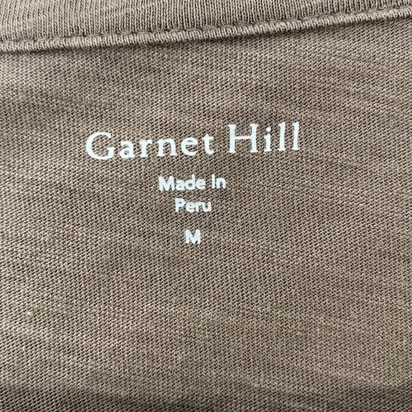 Garnett Hill Organic Pima Cotton Boxy Cut Top Cropped Balloon Sleeve Women's M - Picture 7 of 10